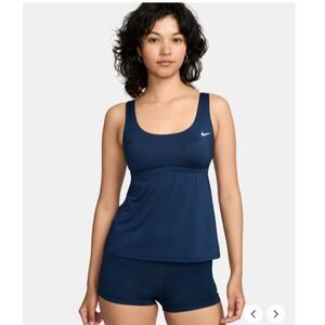 Nike Tanktini Women's Size Small Blue Athletic Beach Stretch‎ Swim Swimsuit Top!